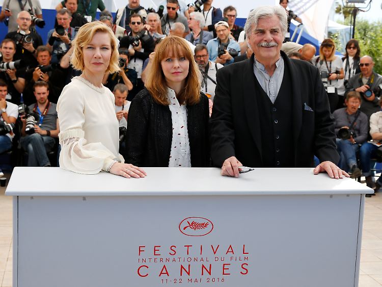 Mit Sandra Hüller und Maren Ade 2016 in Cannes - ohne Preis, aber am Anfang eines unvergleichlichen Siegeszuges.