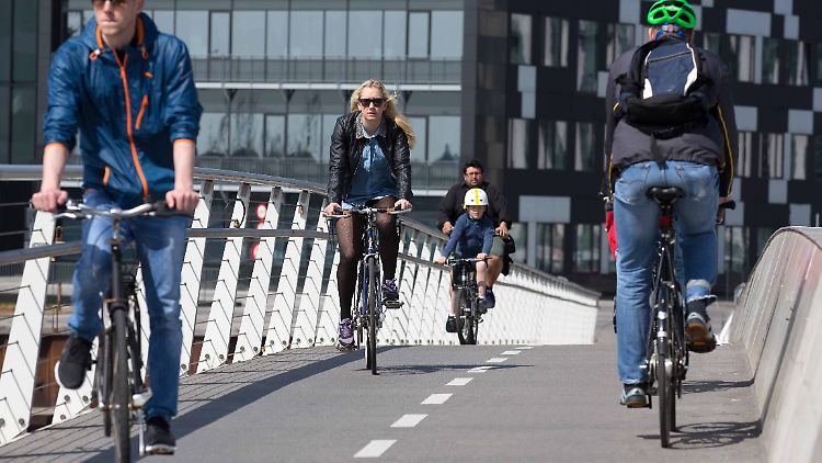 Radfahrer haben es in Kopenhagen ziemlich gut. 