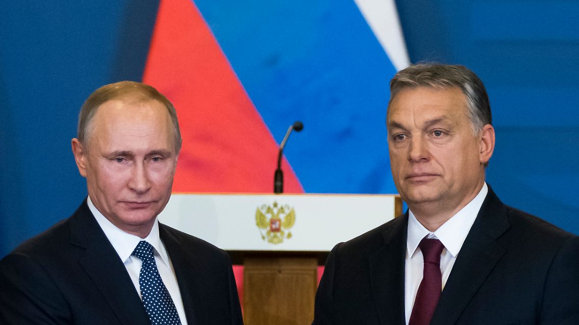 Putin und Orbán in Budapest.