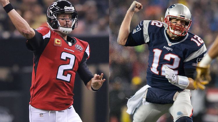 Diese beiden Quarterbacks stehen zurecht im Super Bowl: Matt Ryan (l.) und Tom Brady (r.).