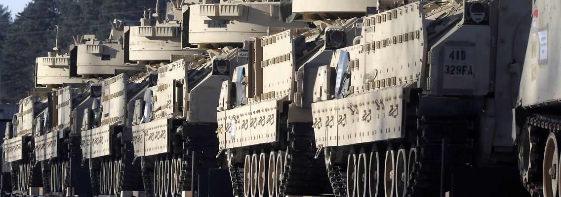 US-Kampfpanzer kommen in Lettland an.