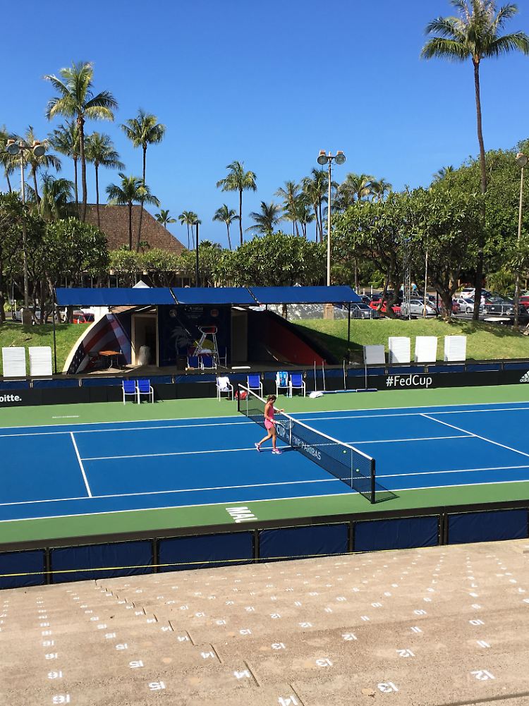 Das sieht doch gut aus: Der Center Court der Royal Lahaina Tennis Ranch an der Nordwestküste der Insel Maui.