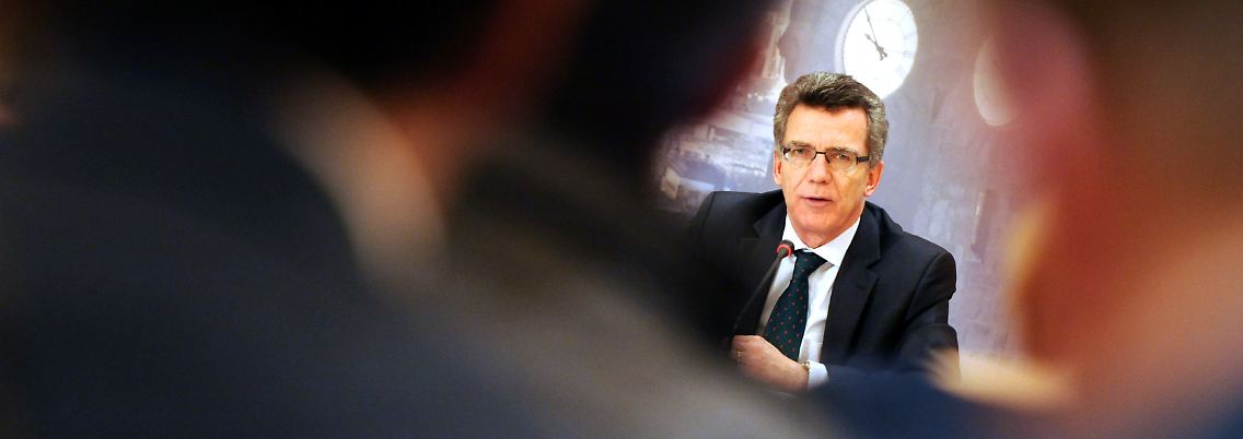 Innenminister de Maiziere warnt vor einer "Schutzlücke".