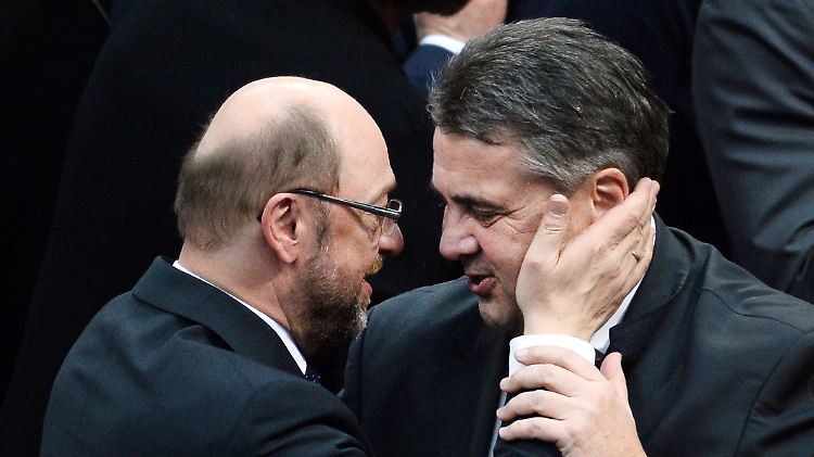 Martin Schulz und SPD-Chef Sigmar Gabriel bei der Bundespräsidentenwahl.