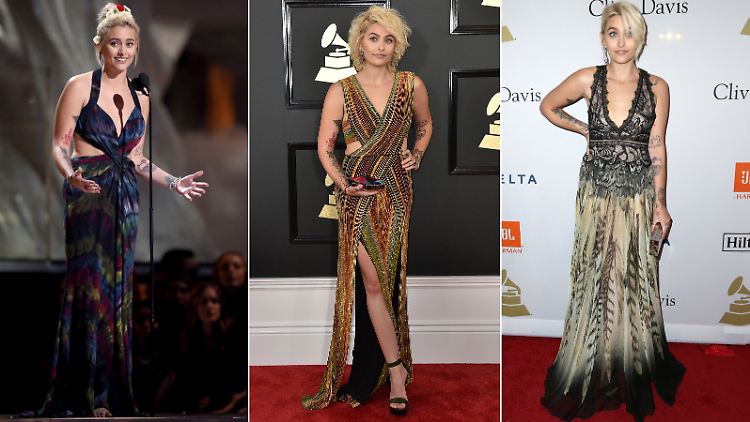 Eine Frau, drei Outfits: Paris Jackson bei der Grammy-Verleihung.