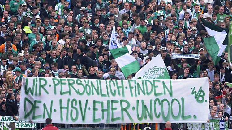Friedlicher Spott: Werder Bremen stänkert gegen den Liebslingsrivalen HSV.