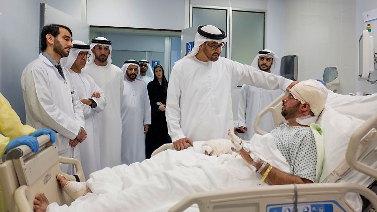 Mitte Januar besuchte der Kronzprinz von Abu Dhabi den Botschafter im Krankenhaus.