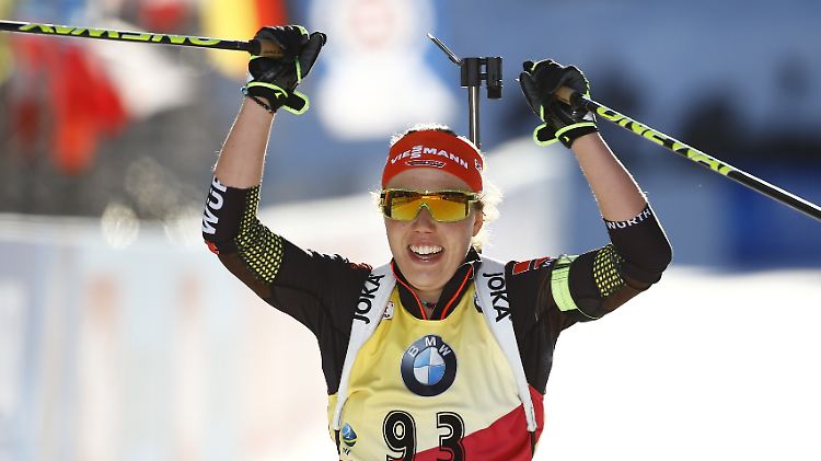 Wieder einmal ist Laura Dahlmeier die strahlende Siegerin.