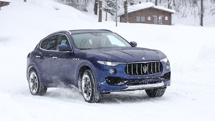 Ein Maserati im Schnee? Vor Jahr und Tag ein unvorstellbares Bild. Mit dem Levante kein Problem.