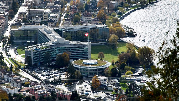 Blick auf die Nestle-Zentrale am Genfer See.