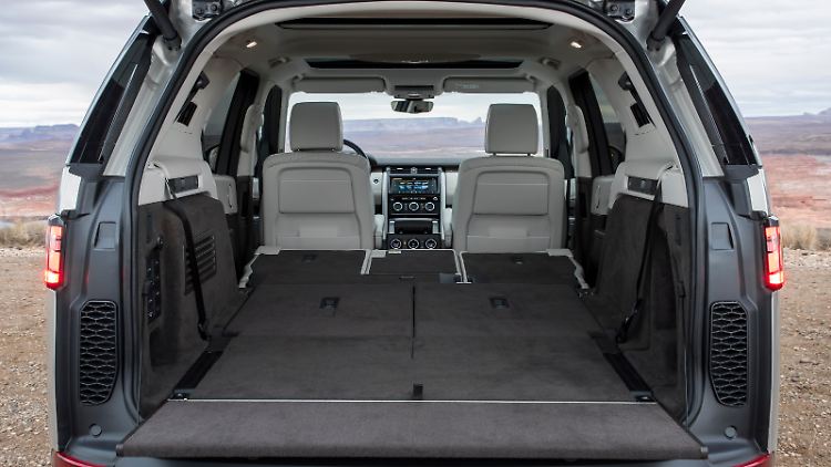 2500 Liter Kofferraum im Land Rover Discovery sollten für alle Transportbelange ausreichen.