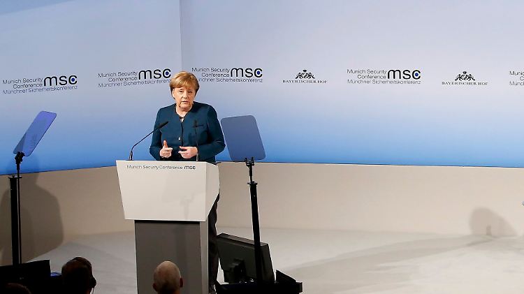 Merkel auf der Münchner Sicherheitskonferenz.