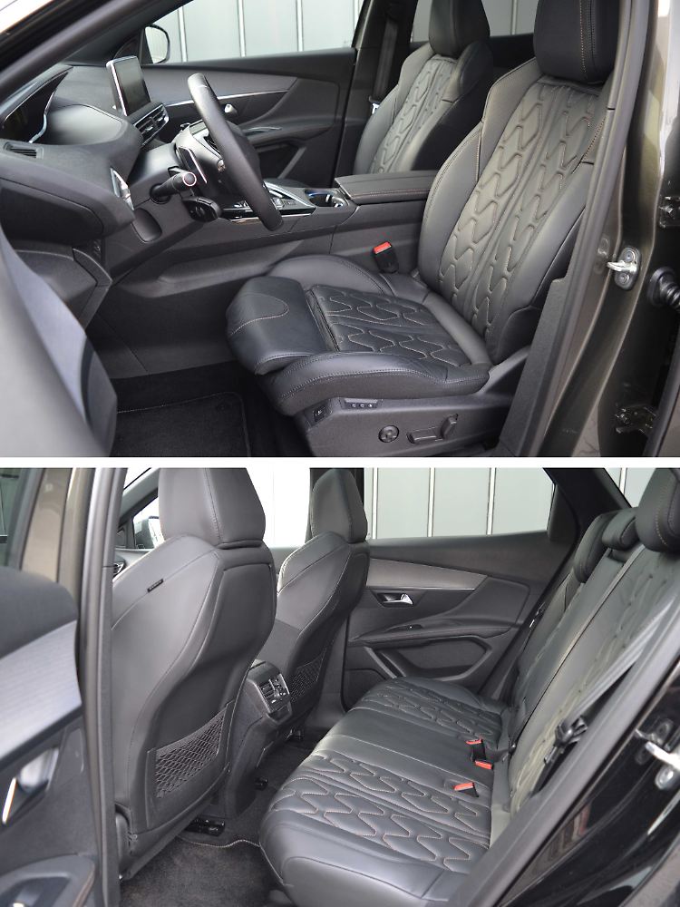AGR-zertifizierte Sitze für die erste Reihe und ausreichend Platz im Fond: Auch das ist der Peugeot 3008 GT.