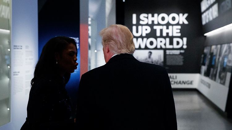 Donald Trump plädiert im Museum für Afroamerikanische Geschichte und Kultur in Washington für religiöse Toleranz. 