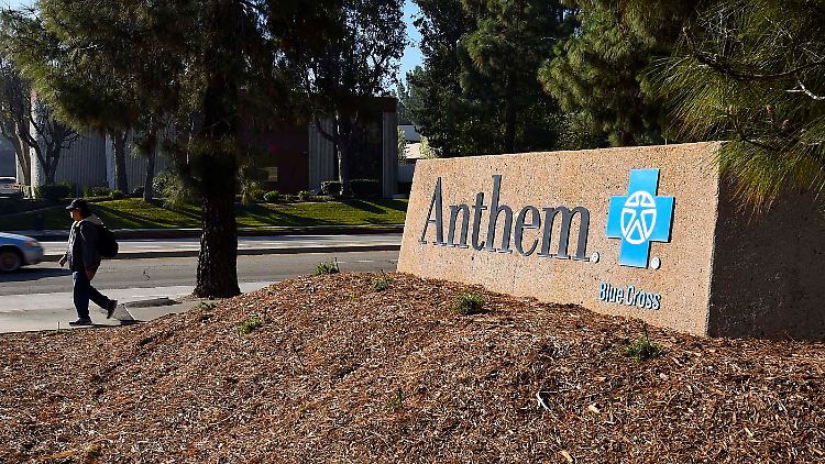 Nein, das ist kein Grabstein für die geplatze Fusion mit dem Konkurrenten Cigna, sondern das Firmenschild von Anthem.