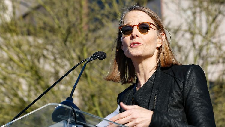 Jodie Foster gehörte zu den Hollywood-Stars, die auf der Demo auftraten.