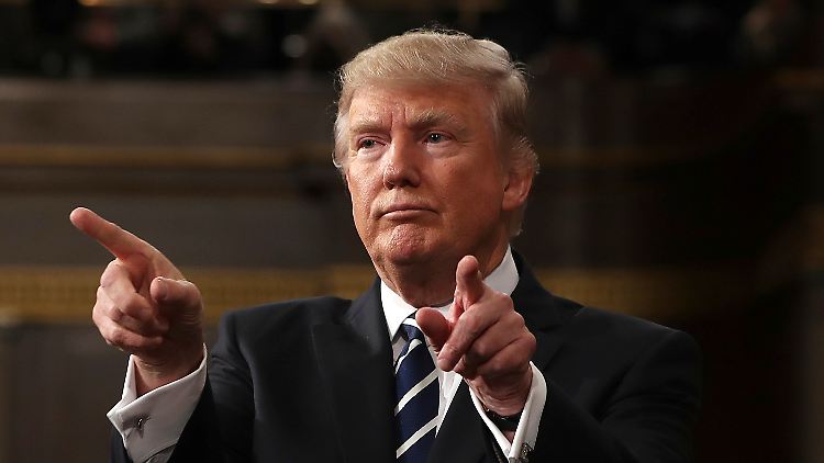 Im Ton moderat, inhaltlich unverändert: Donald Trump im Kongress.