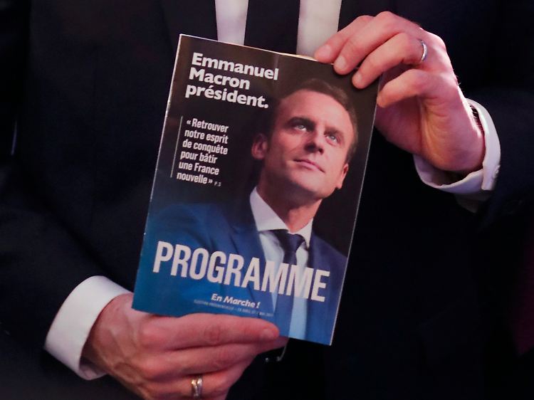 Mit einem pro-europäischen und sozial-liberalen Programm will Macron die Präsidentschaftswahlen gewinnen.