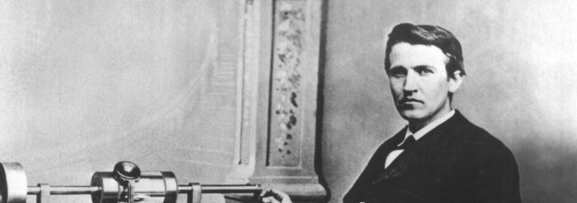 Thomas Alva Edison erfand auch den Phonographen.