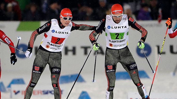 Goldiges Duo: Eric Frenzel und Johannes Rydzek.