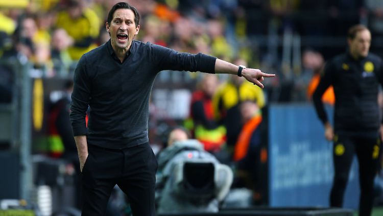 Fand das Spiel seiner Mannschaft trotz 2:6-Klatsche gar nicht so schlecht: Leverkusens Trainer Roger Schmidt.