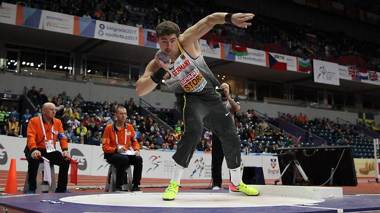 "Das ist harte Arbeit": David Storl bei der Hallen-EM in Belgrad.