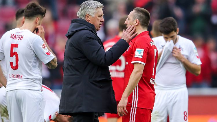 Die Chemie stimmt zwischen Carlo Ancelotti und seinem Spieler Franck Ribéry.