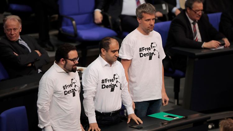 Grünen-Abgeordnete fordern die Freilassung des deutsch-türkischen Journalisten Deniz Yücel.