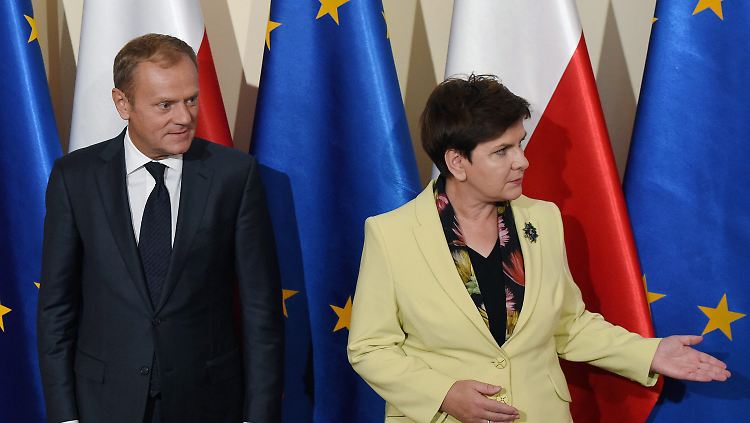 Die polnische Ministerpräsidentin Beata Szydlo ist kein Fan des polnischen EU-Ratspräsidenten Donald Tusk.