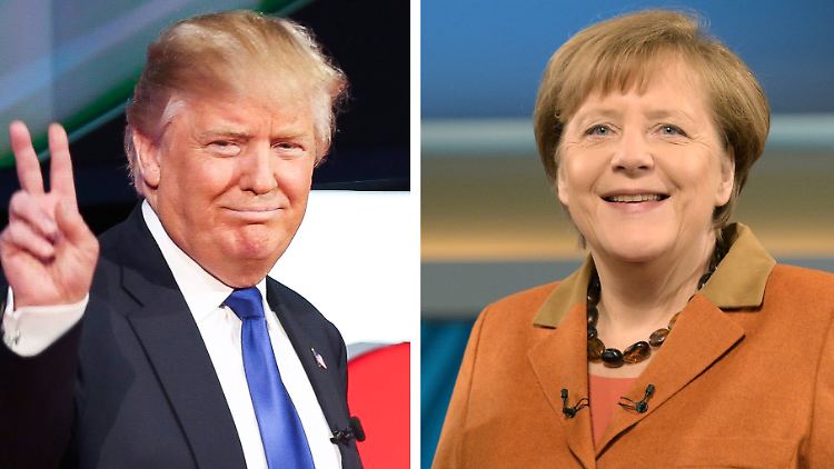 Ganz unterschiedliche Politikertypen: US-Präsident Trump und Kanzlerin Merkel.