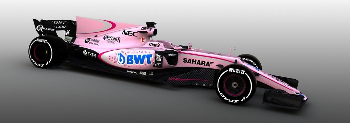 Schön pink: der neue Force-India-Bolide.