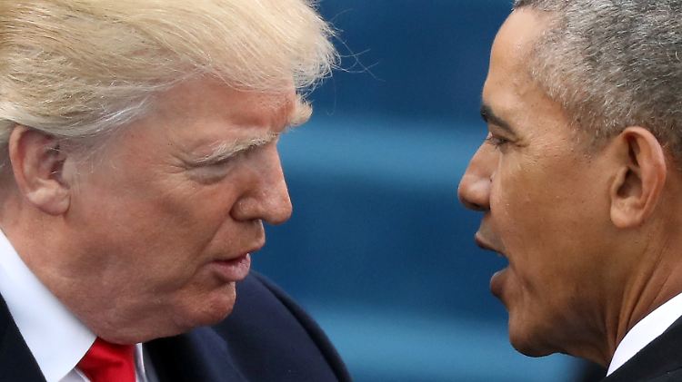 Vorwürfe ohne Belege: Trump und sein Amtsvorgänger Obama.
