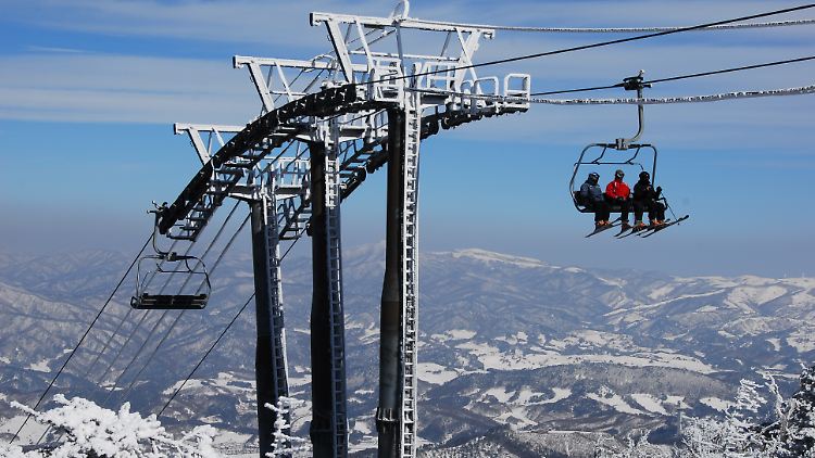 Skilift im Yongpyeong-Resort.