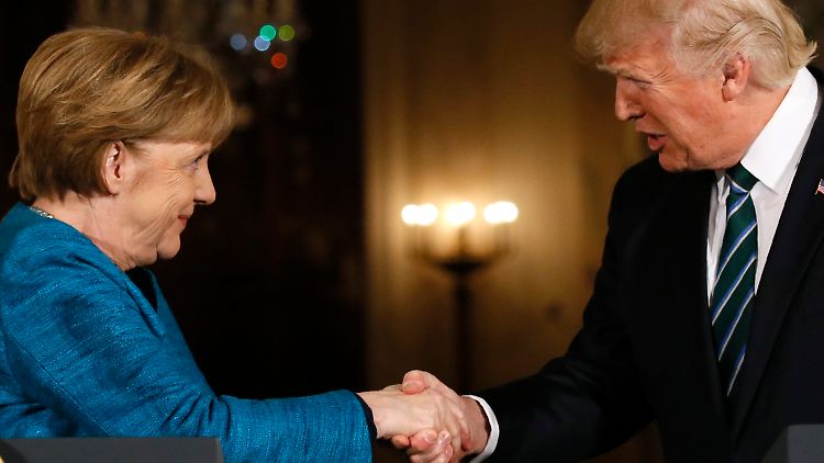Freundliche Gesten, aber wenig Gemeinsamkeiten: Trump empfängt Merkel im Weißen Haus.