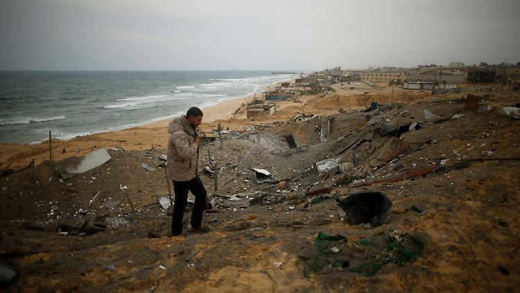 Die Überreste des Angriffs im Gaza-Streifen.
