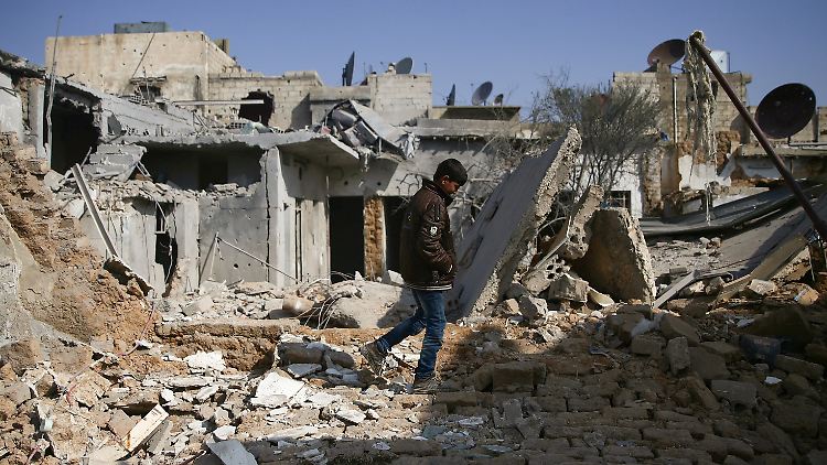 Das Viertel Dschobar verbindet Damaskus mit den von Rebellen gehaltenen Gebieten im Osten der Stadt (hier die Stadt Douma).
