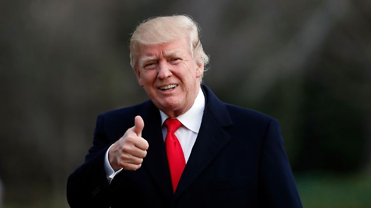 Daumen hoch: Trump setzt auf Optimismus.