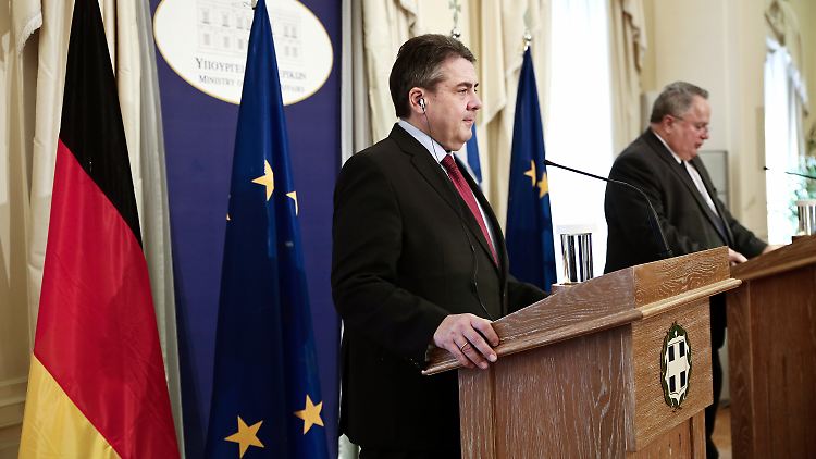 Gabriel spricht in Athen mit Ministerpräsident Alexis Tsipras und Staatspräsident Prokopis Pavlopoulos.