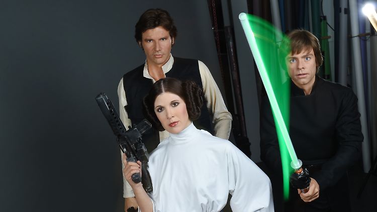 Prinzessin Leia - hier als Wachsfigur - wurde von Carrie Fisher gespielt.