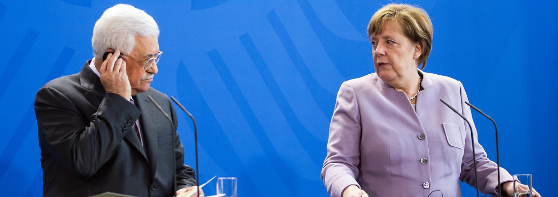 Angela Merkel und Mahmud Abbas