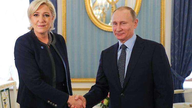 Das Treffen zwischen der französischen Kandidaten und dem russischen Präsidenten war nicht angekündigt worden.