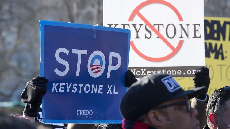 Das Pipeline-Projekte Keystone XL hat immer wieder Proteste hervorgerufen.