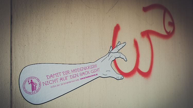 Eine Werbeagentur hat in Düsseldorf Penis-Graffiti aufgespürt.
