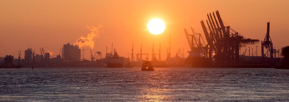 Die Elbe in Hamburg.