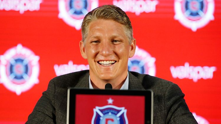 Da strahlt er: Bastian Schweinsteiger in Chicago.