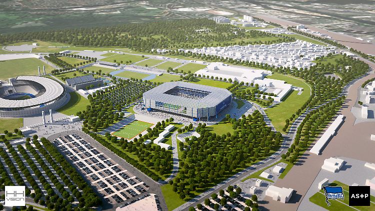 Links alt - rechts neu: Bekommt Berlins Hertha ein neues Fußball-Stadion?