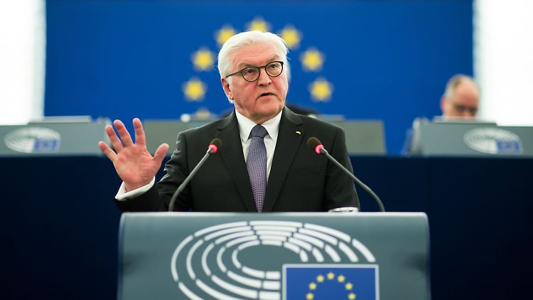 Es war ein Zeichen: Seine erste Rede als Präsident hielt Frank-Walter Steinmeier in Straßburg.