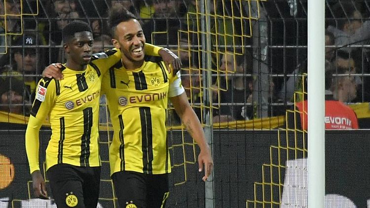 Schwarzgelber Strahlemann: Pierre-Emerick Aubameyang traf für den BVB. Sehr zur Erleichterung von Coach Thomas Tuchel.