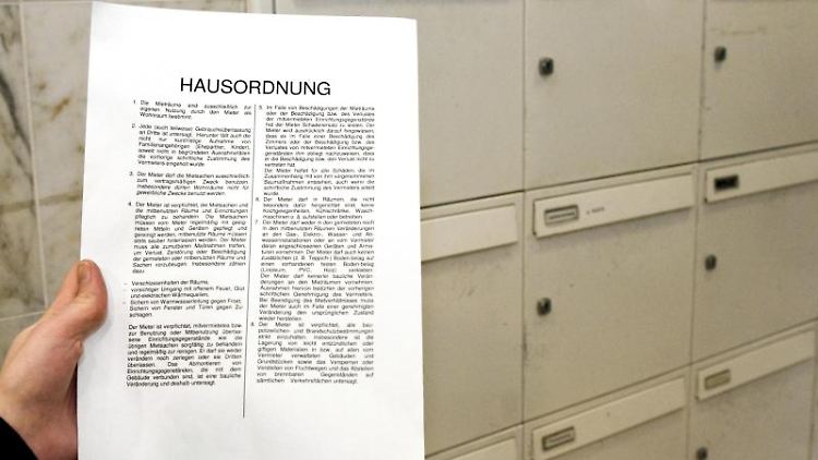 Der Eigentümer kann eine Hausordnung auch nachträglich aufstellen.