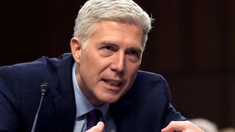 Gorsuch bei seiner Anhörung vor dem Justizausschuss des Senats.